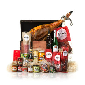 caja cesta baúl de embutido gourmet